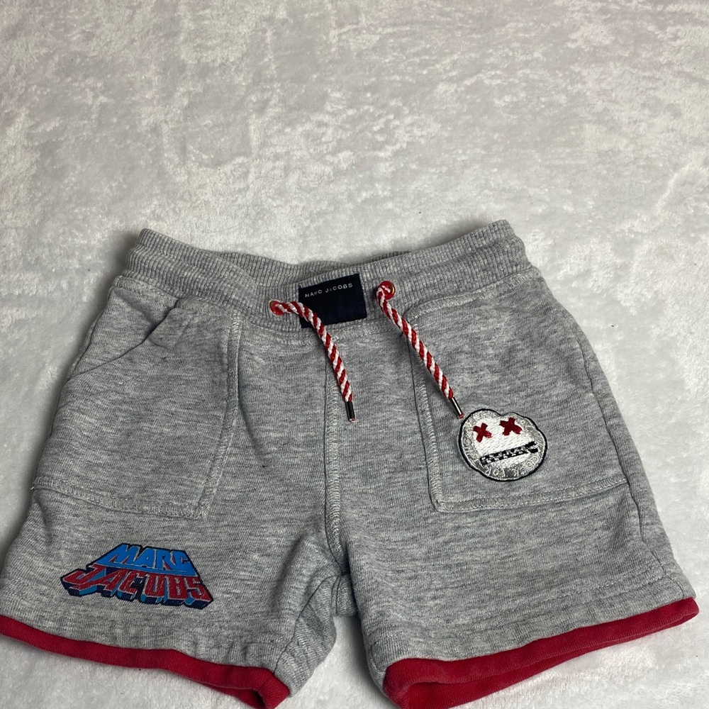 Marc Jacobs Kids' Gray Shorts with Red Accents 18Months
